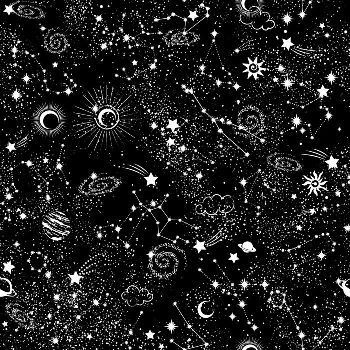 Behang Boheemse Indiase Mandala-print. Vintage Henna tattoo-stijl