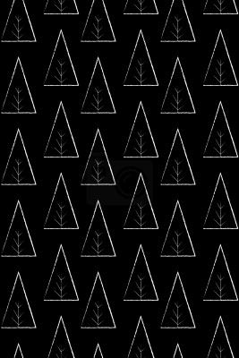 Behang Bomen midden in de nacht