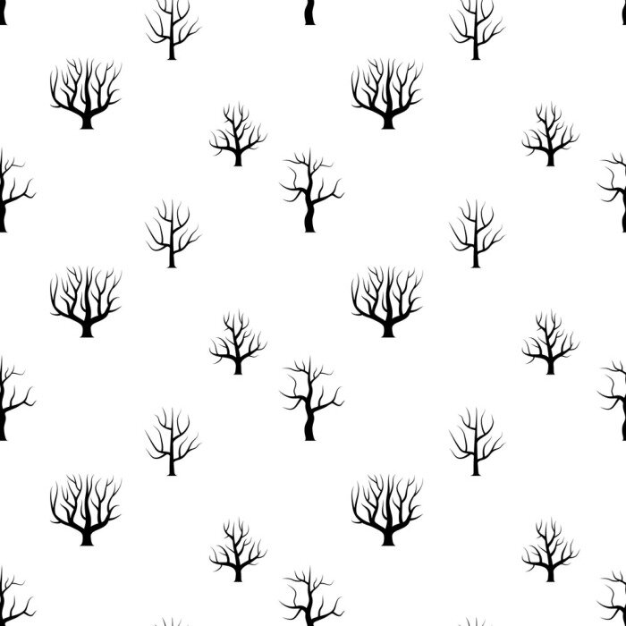 Behang Bomen zonder bladeren