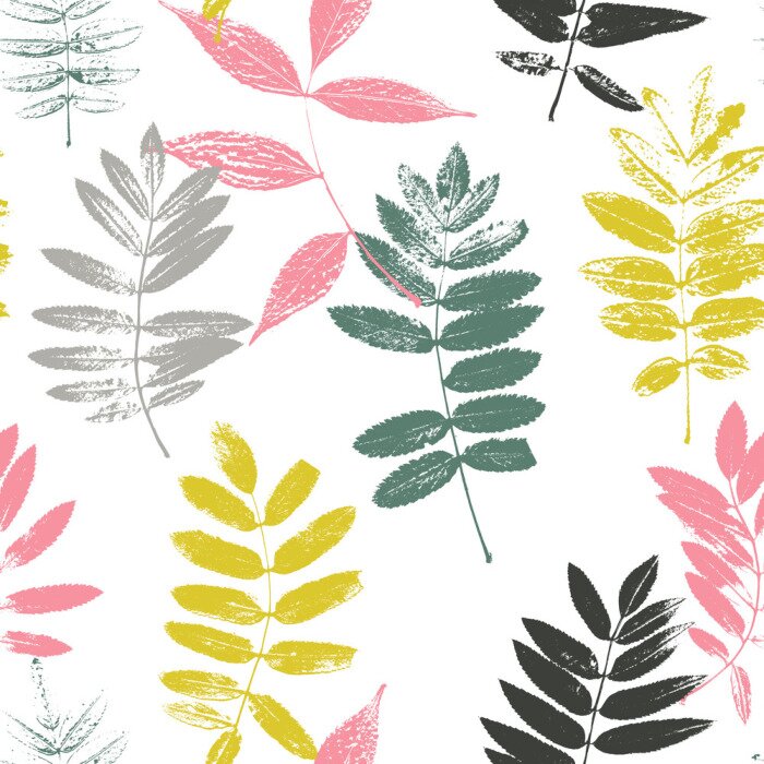 Behang Bonte bladeren