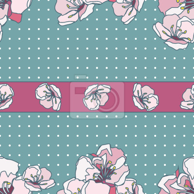 Behang Borduur van Bloesem