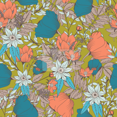 Behang Bosvloerbloemen