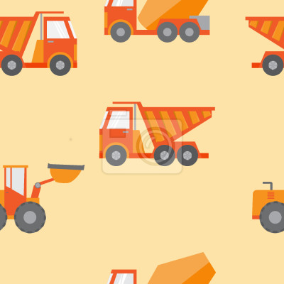 Behang Bouwmachine