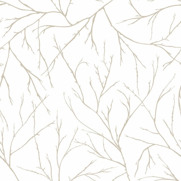 Behang Branches of trees intertwine. Seamless pattern natural theme
