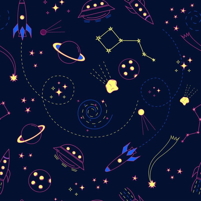 Behang Brtight ruimte naadloos patroon