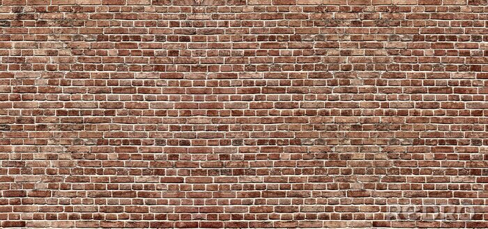 Behang Bruin-beige bakstenen muur