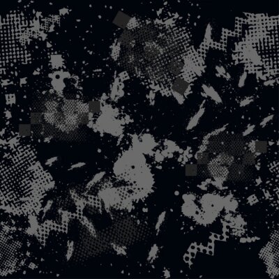 Behang Camouflage patroon achtergrond naadloze vector illustratie. Klassieke kledingstijl maskerende camo herhaal print. Groene bruine zwarte olijfkleuren bos textuur