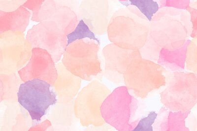 Behang Color, abstract, diverse seamless pattern with colorful watercolor shapes made in vector