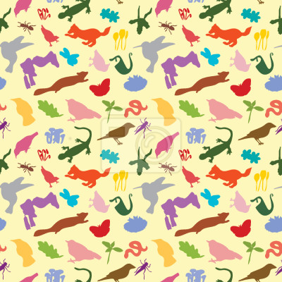 Behang colorful fauna