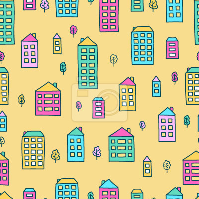 Behang Crawling Huizen