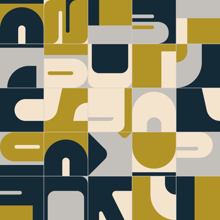 Behang Deconstructed Abstract Vector Pattern Design