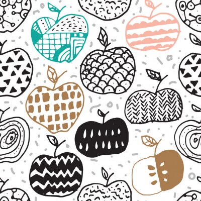 Behang Decoratief gevormde appels