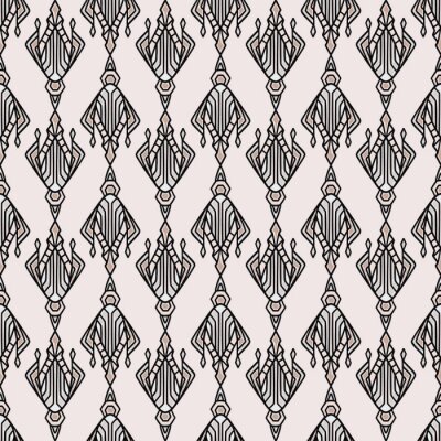 Behang Decoratief motief op een pastelkleurige achtergrond