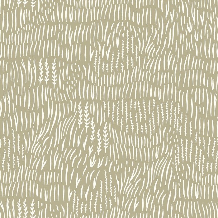 Behang Delicaat beige gras in vintage stijl