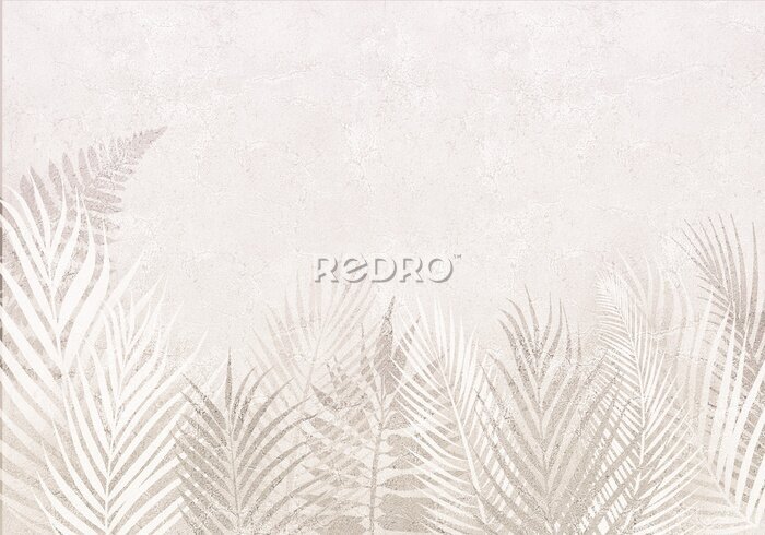 Behang Delicate varenbladeren