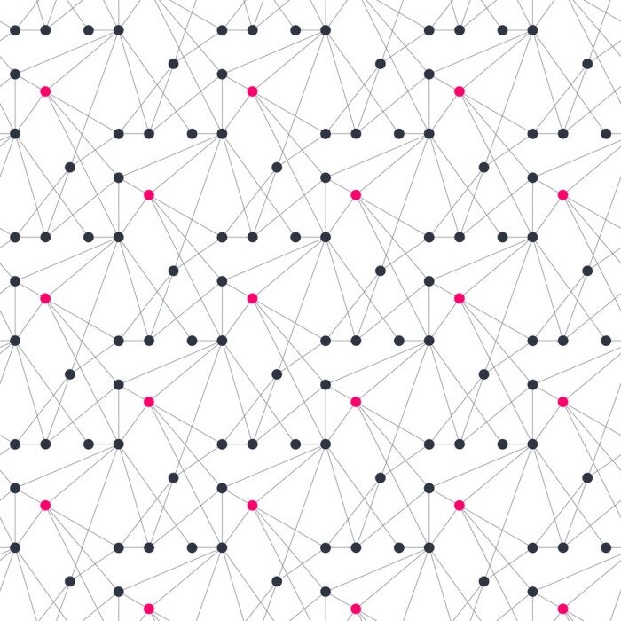 Behang Dessin met lijnvormige stippen