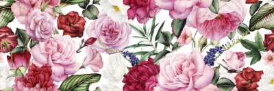 Behang Dichte bloementuin