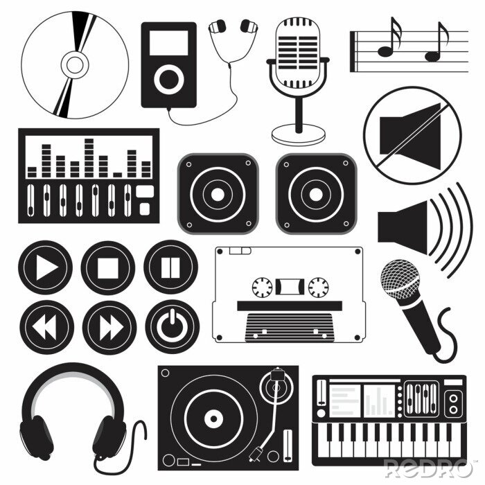 Behang Digital Music and Icons Theme
