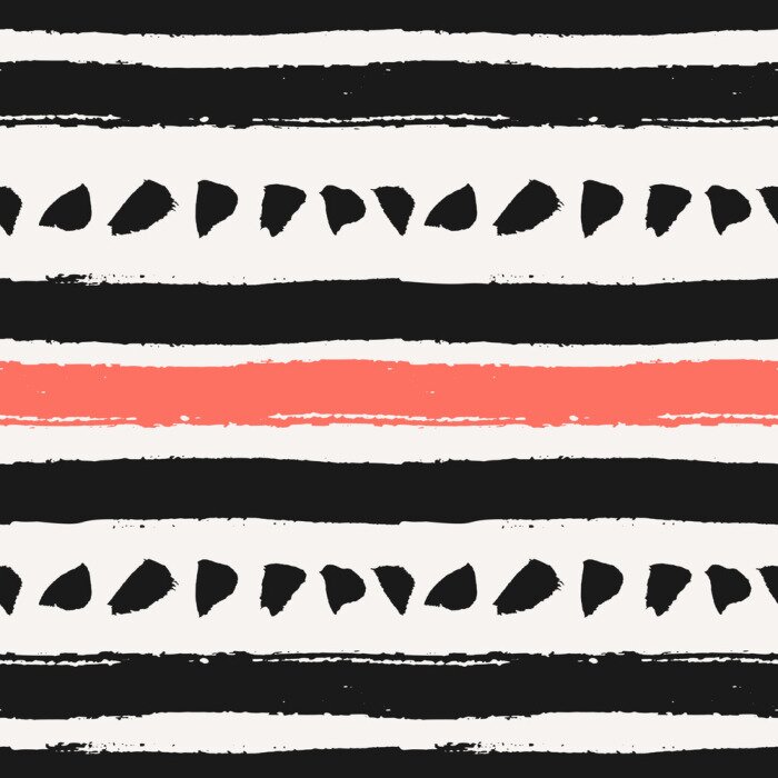 Behang Dikke strepen en onregelmatige stippen patroon