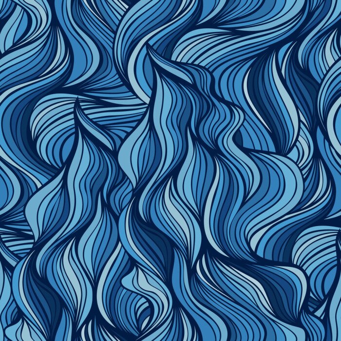 Behang Donkere watervalcascades