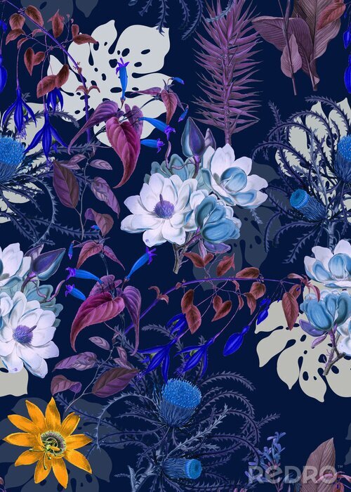 Behang Donkergroene grassprieten op een beige achtergrond