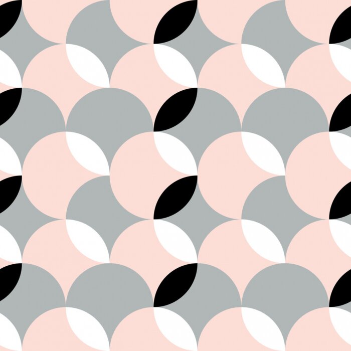 Behang Driekleurige cirkels