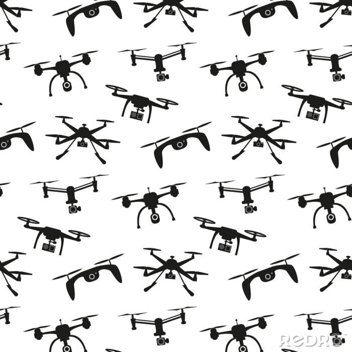 Behang Drone naadloos patroon.