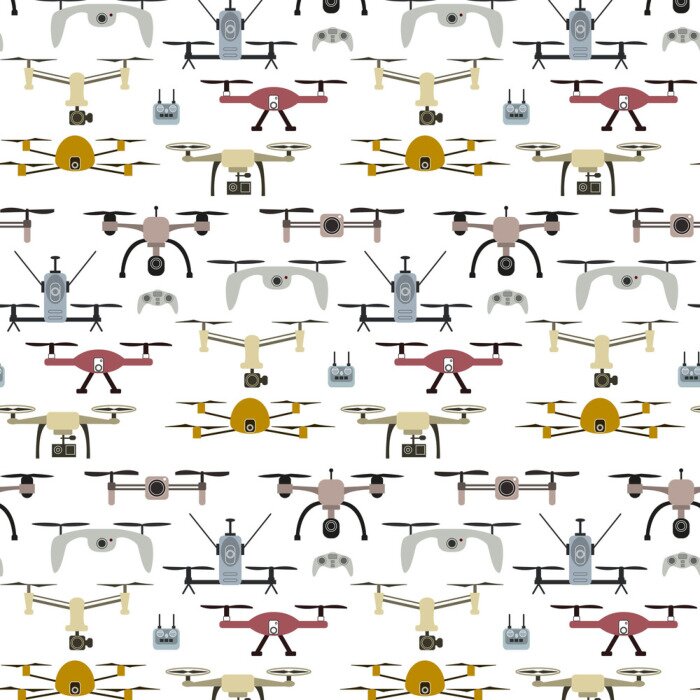 Behang Drone naadloos patroon.