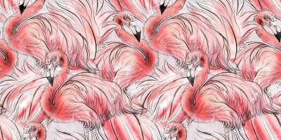 Een cluster van flamingo's