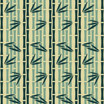 Behang Een kleurrijke bamboestengel