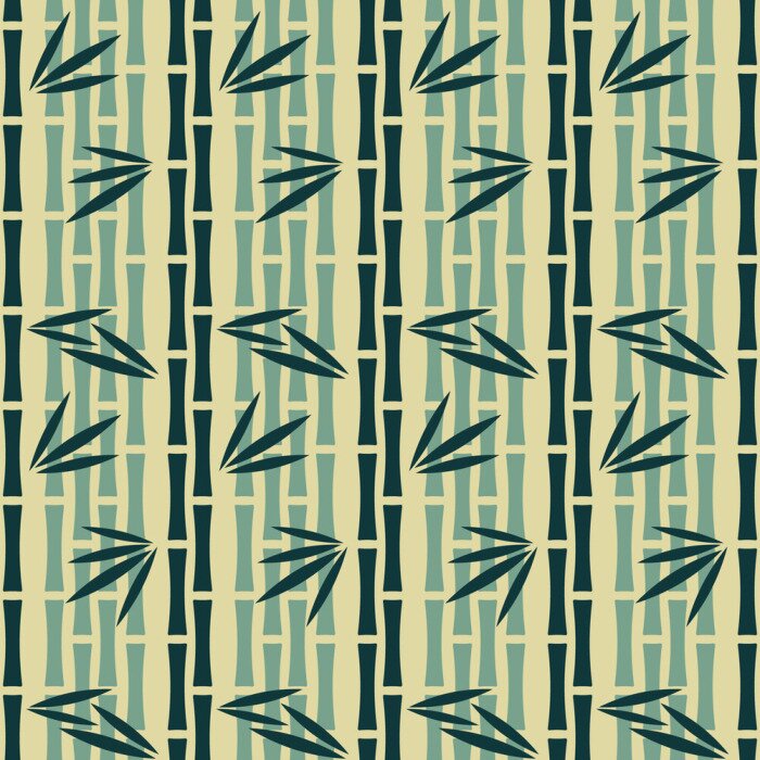 Behang Een kleurrijke bamboestengel