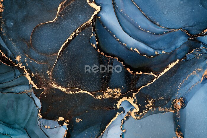 Behang Een mix van tinten blauw