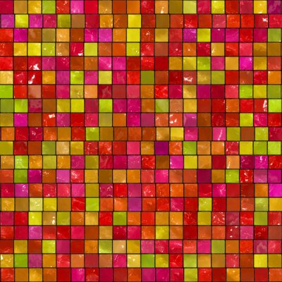 Behang Een mozaïek van sappige kleuren