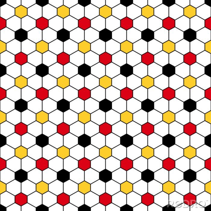 Behang Een mozaïek van zeshoeken