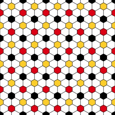 Behang Een mozaïek van zeshoeken