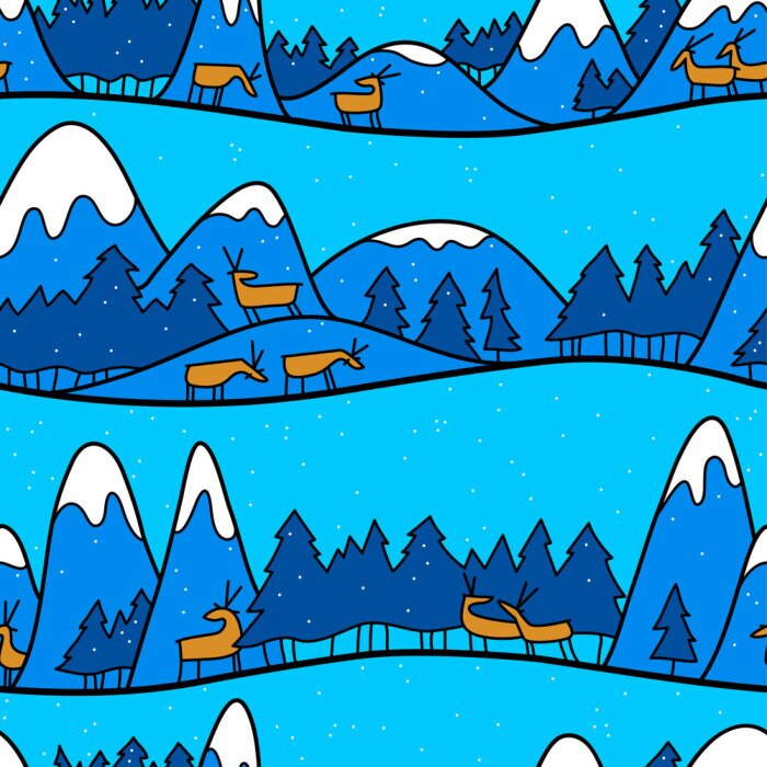 Behang Een nacht in Lapland