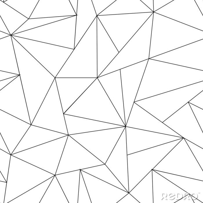 Behang Eenvoudig geometrisch patroon met donkerblauwe lijnen