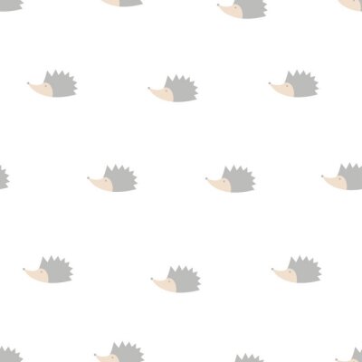 Behang Egels op een witte achtergrond