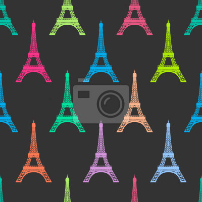 Behang Eiffeltoren bij nacht