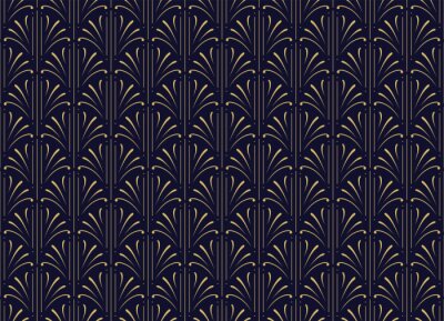 Behang Elegant motief in geometrische bloemenbladeren