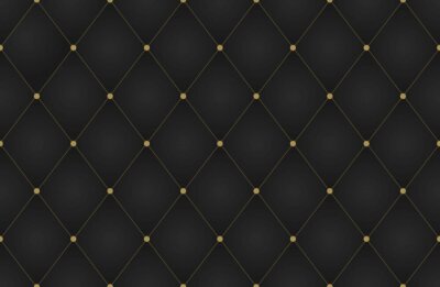 Behang Elegant zwart gewatteerd