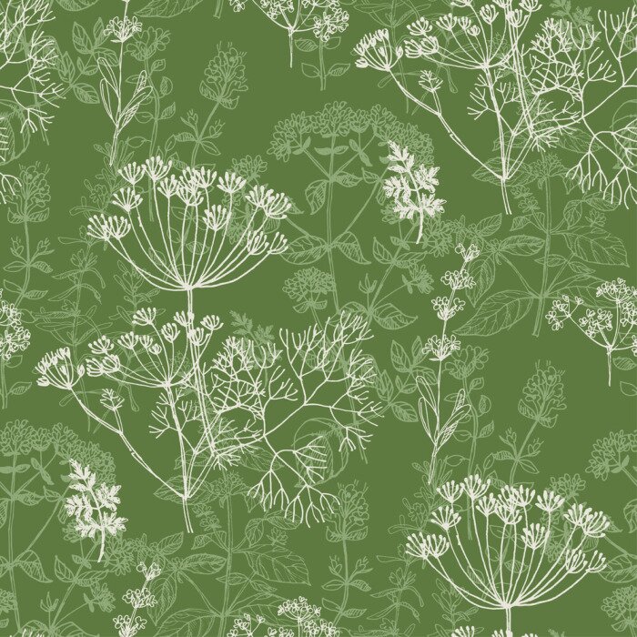 Behang Elegante vegetatie