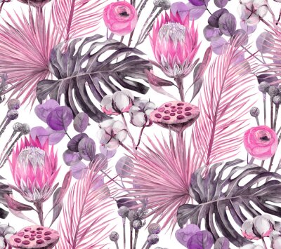 Behang Exotisch met roze details