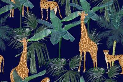 Behang Exotische dieren in de jungle
