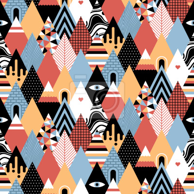 Behang Expressieve kleuren van het landschap