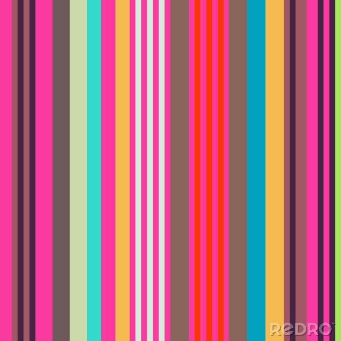 Behang Fel roze gestreept patroon