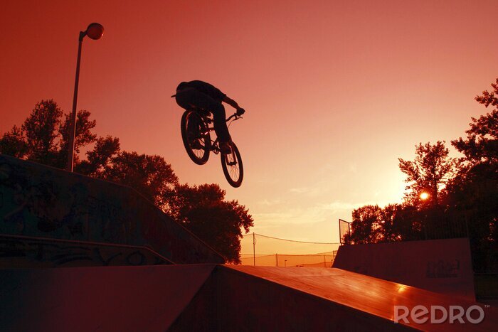 Behang Fietsers op hellingen