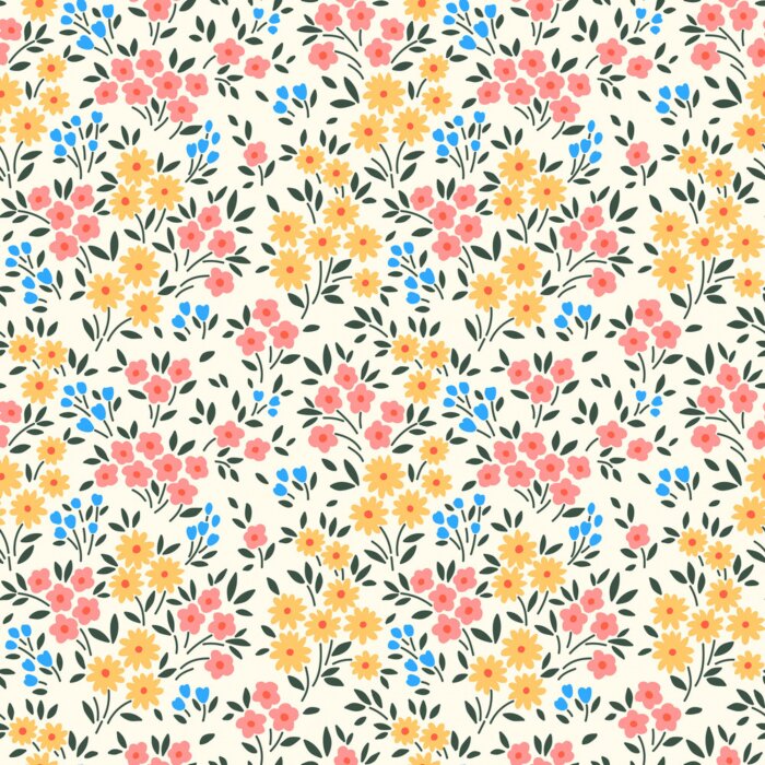 Behang Fijn bloemmotief