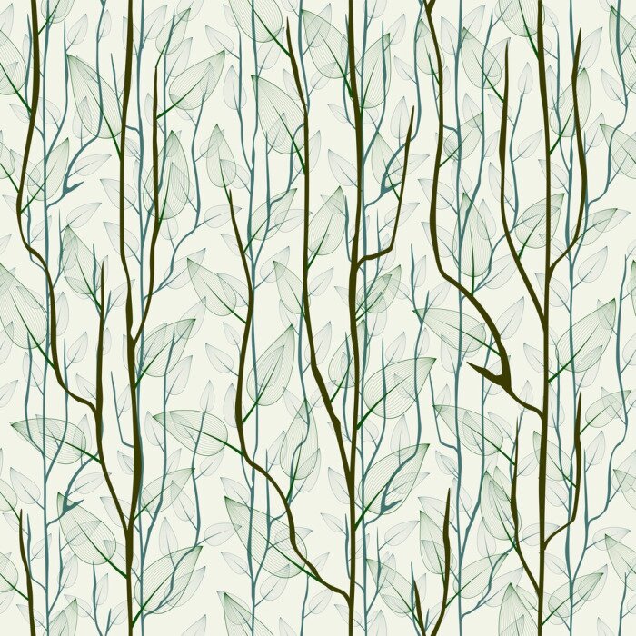 Behang Fijne berkentakjes
