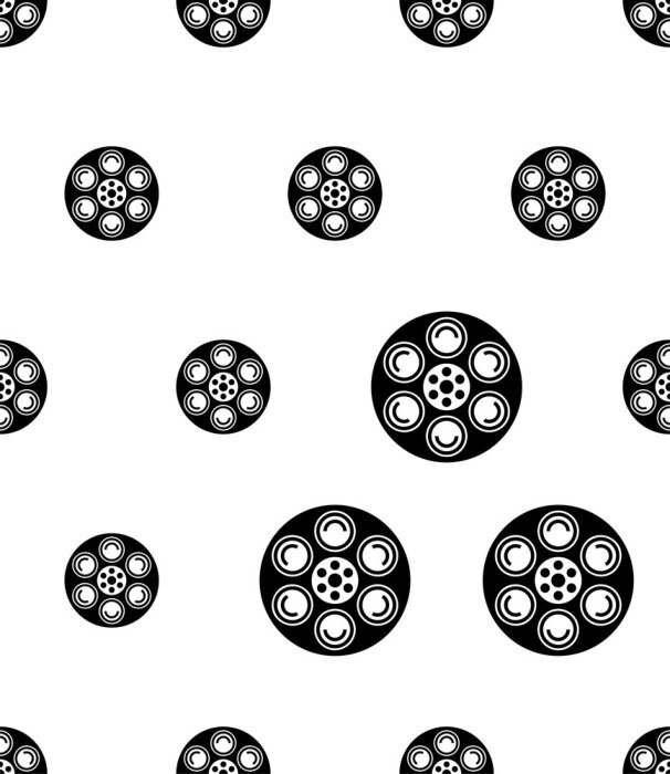Behang Film Reel Icon, Cinema Movie Reel Icon Seamless Pattern